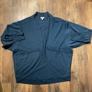 Lularoe Kennedy Raw Edge Mixed Media Cardigan Sweater Size Medium